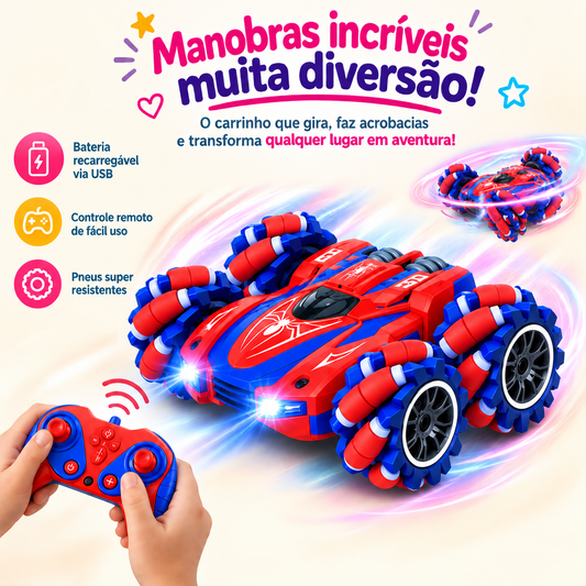 AracnoX – Carrinho de Controle Remoto 360°