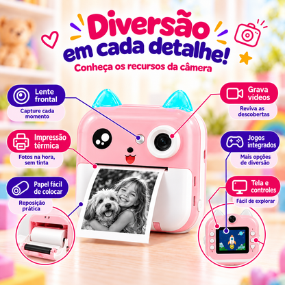 Câmera InstaKids — Impressão Instantânea